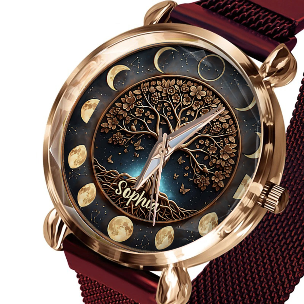 Moon Phase - Personalized Witch Women Hand Watch