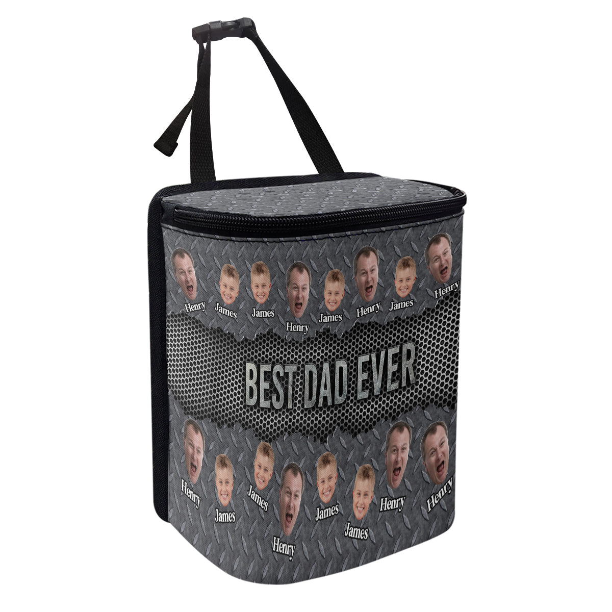 Best Dad Ever - Personalized Father Portable Car Trash Can/ Organizer