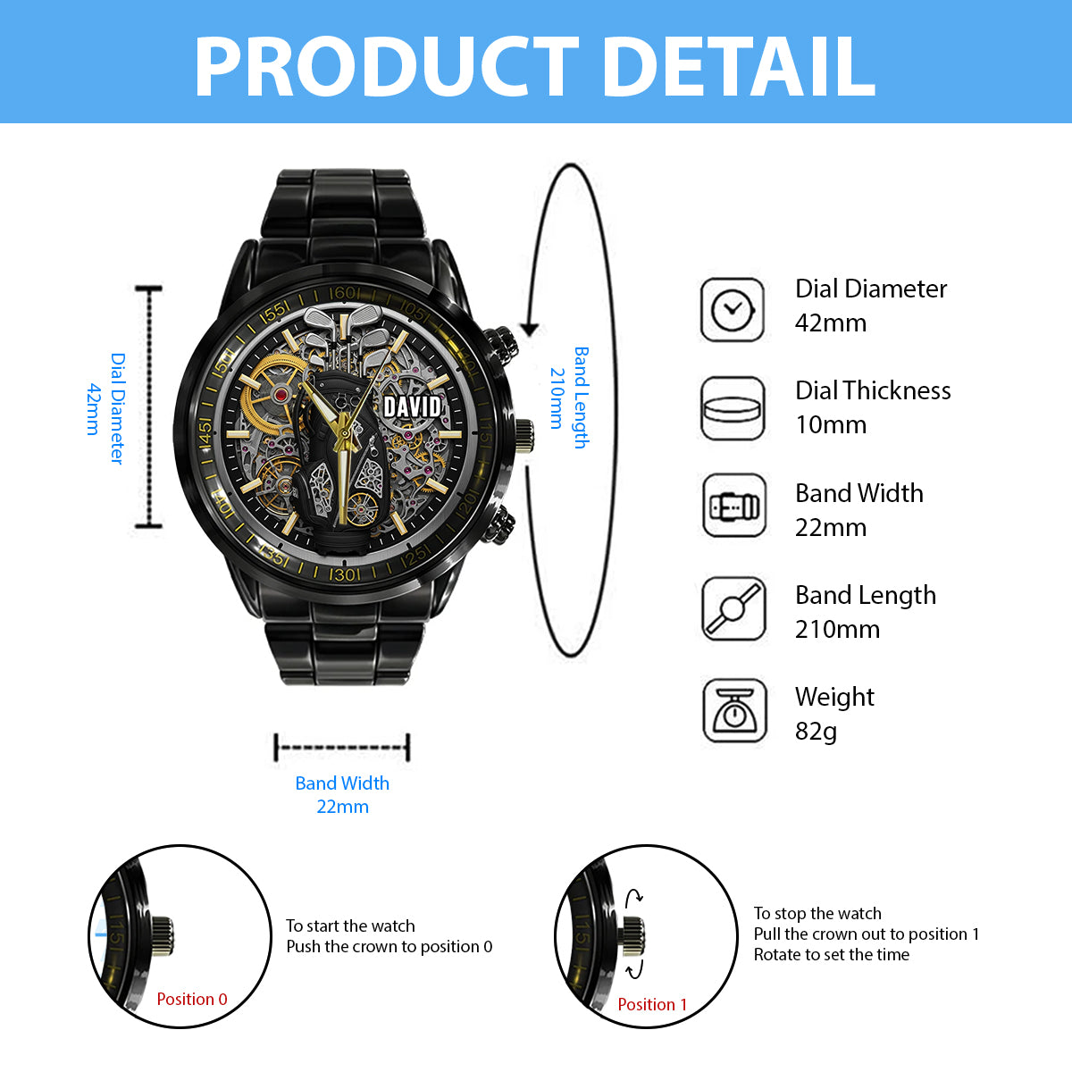 Golf Is My Life - Personalized Golf Hand Watch