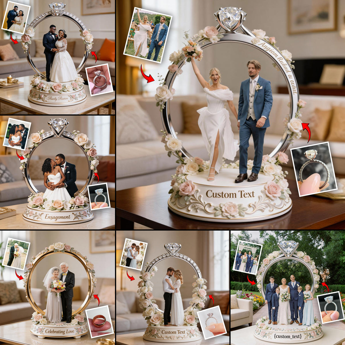 Cadeau de mariage, anniversaire de mariage - Plaque acrylique personnalisée pour couple