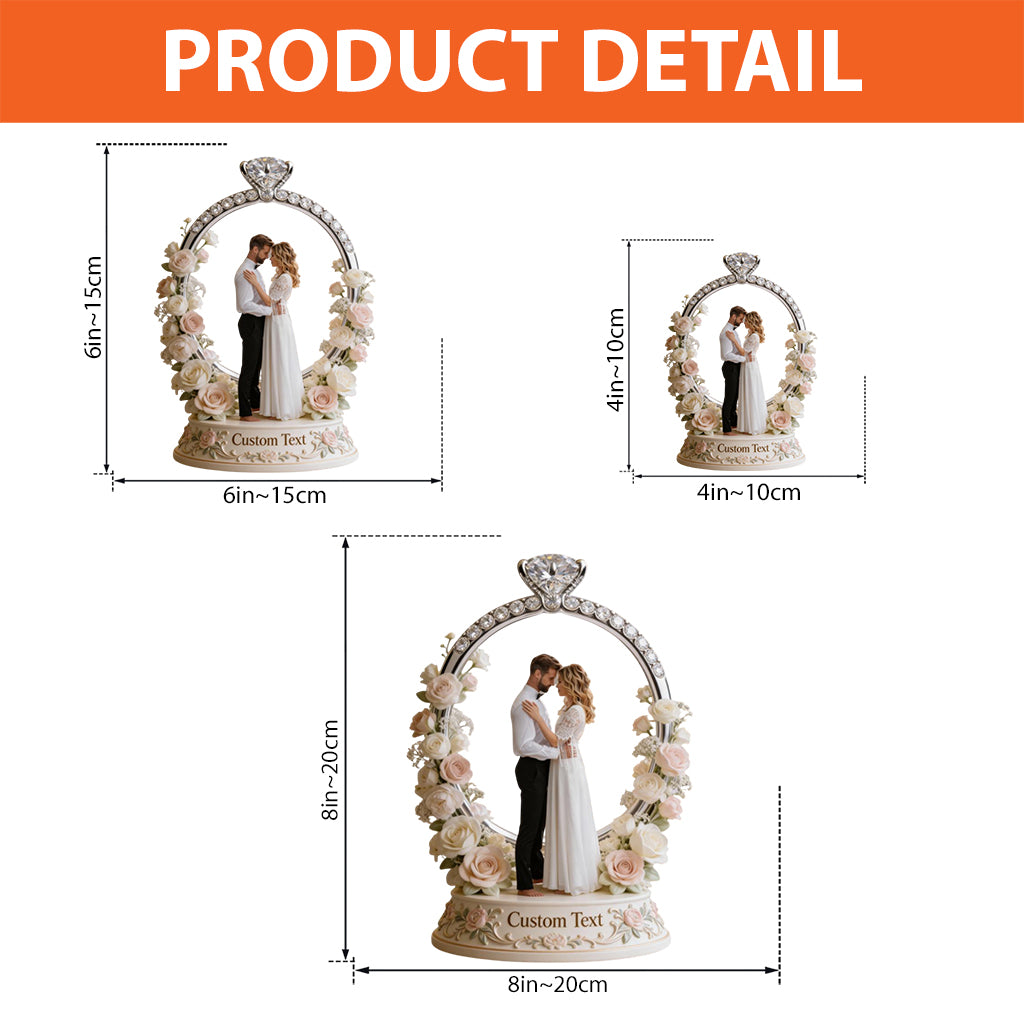 Cadeau de mariage, anniversaire de mariage - Plaque acrylique personnalisée pour couple