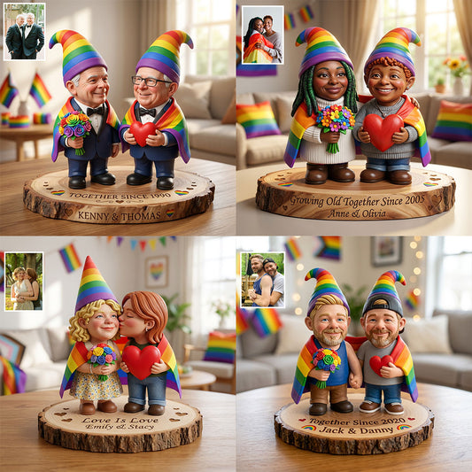 Figurine 3D Premium Personnalisée - Soutien LGBT pour Couples