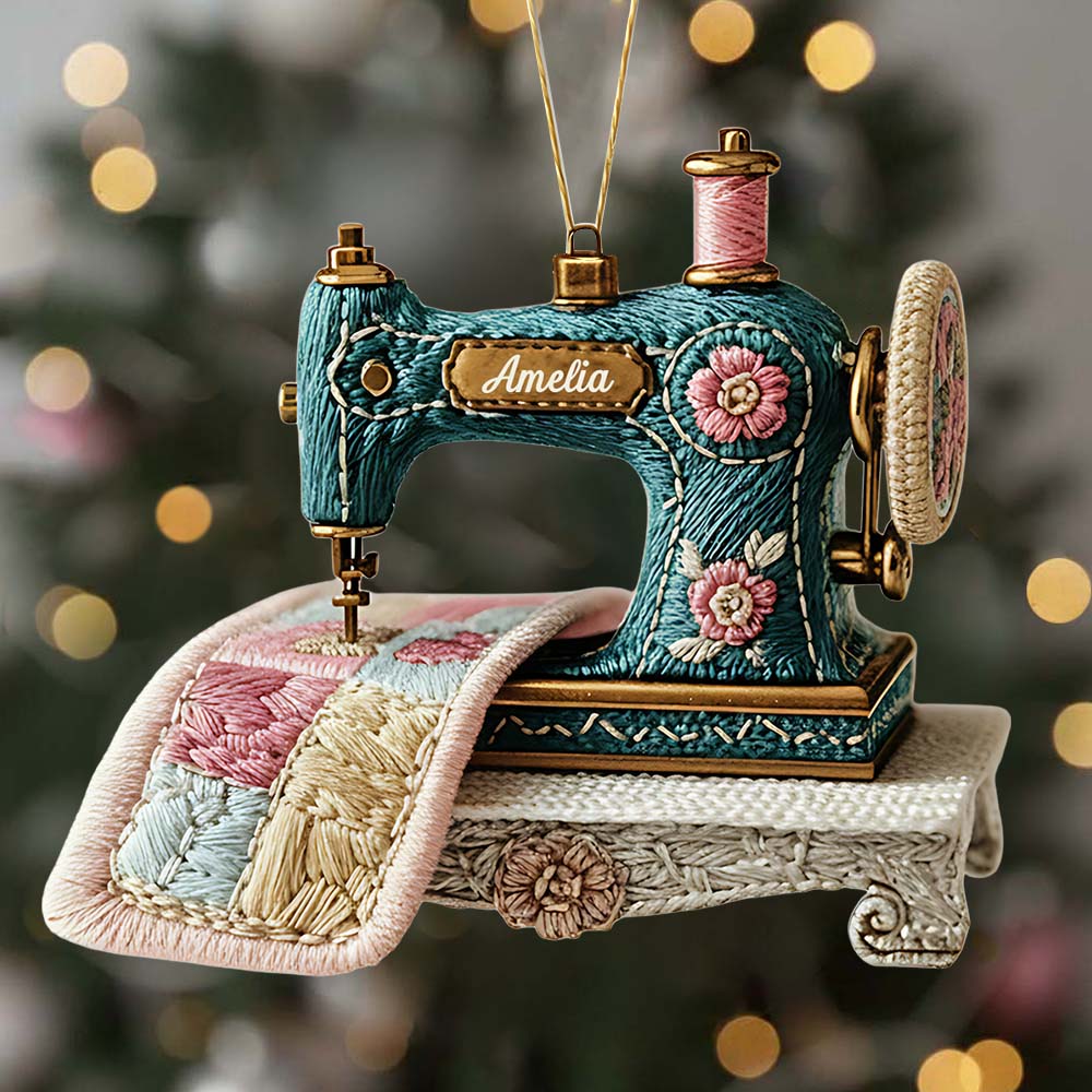 Machine à coudre vintage - Ornement de couture personnalisé