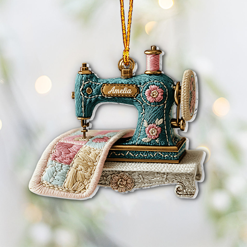 Machine à coudre vintage - Ornement de couture personnalisé