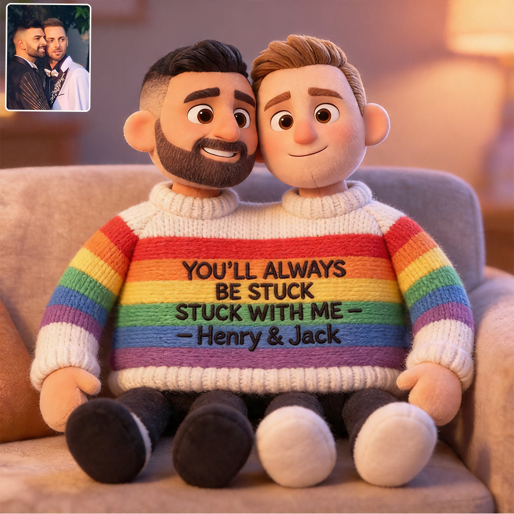 Coussin en Fausse Fourrure Personnalisé - Soutien LGBT Amour Est Amour