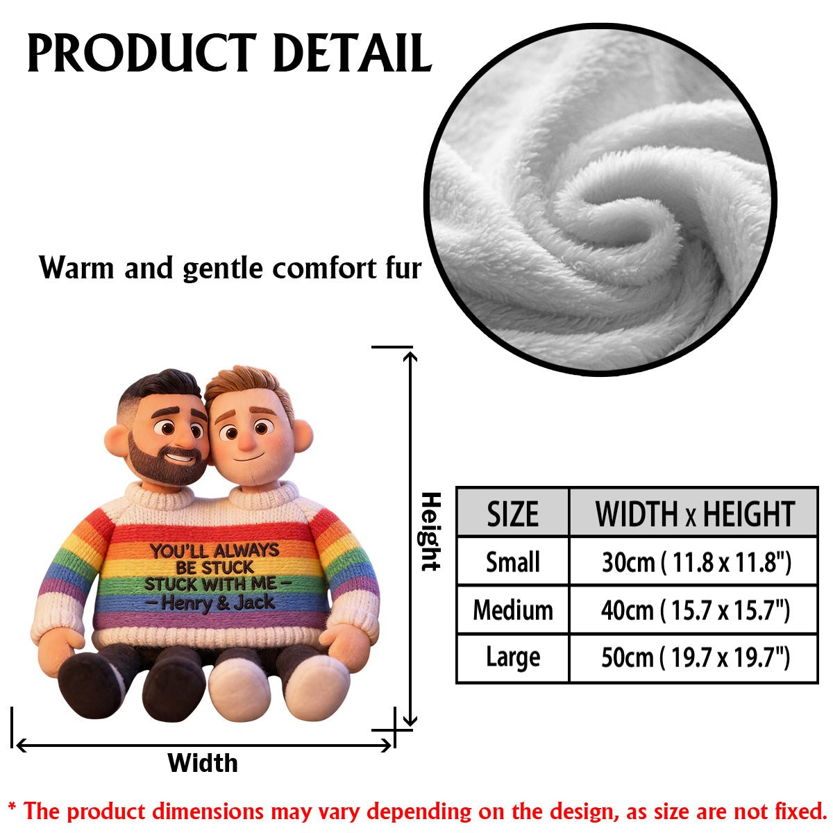 Coussin en Fausse Fourrure Personnalisé - Soutien LGBT Amour Est Amour