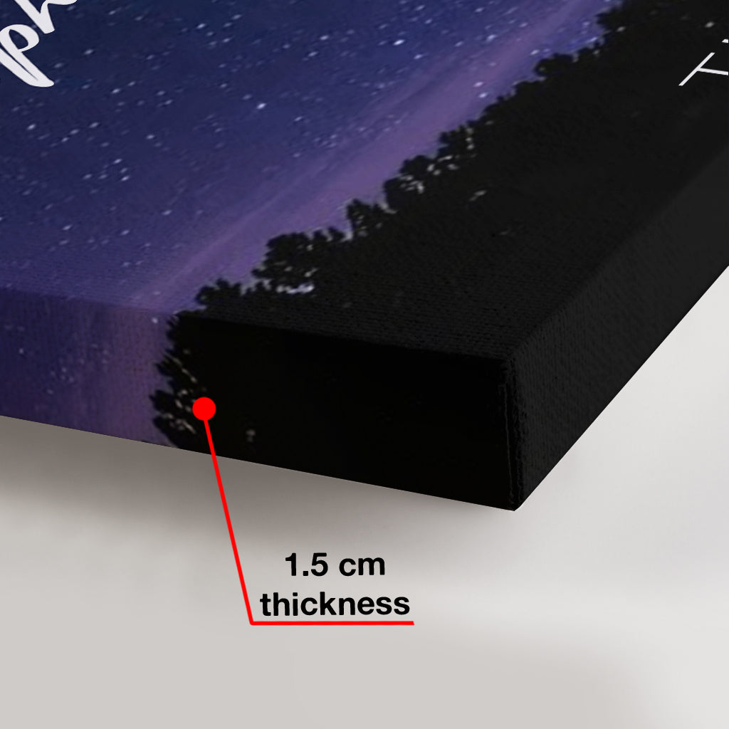 Cadeau pour couple sur le thème de la lune - Toile et affiche personnalisées pour un anniversaire de mariage - Art des phases de la lune