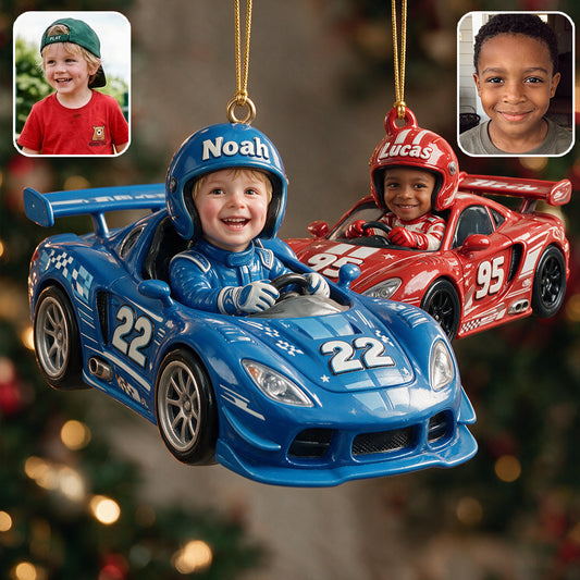 Jouets de voiture pour enfants personnalisés - Ornement 3D premium