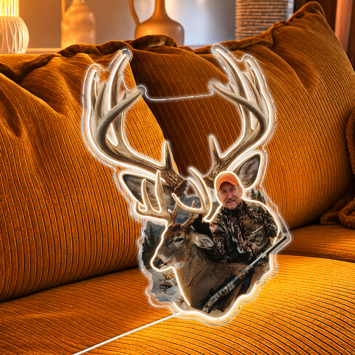 Custom From Any Photo - Personalized Hunting Neon LED Light Sign