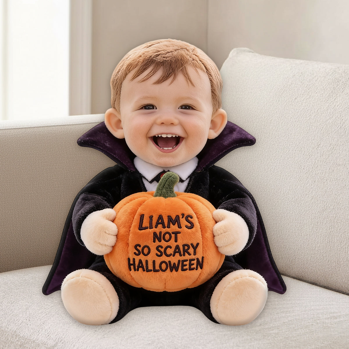 Kids Halloween Cosplay - Personalized Kid Premium Faux Fur Pillow