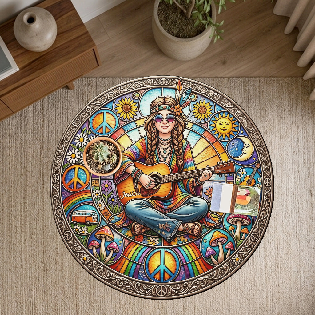 Dreamy Girl - Personalized Hippie Table Custom Shape