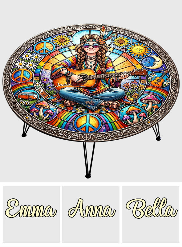 Dreamy Girl - Personalized Hippie Table Custom Shape