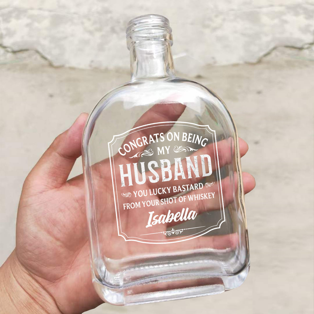 À la santé de mon merveilleux mari ! – Bouteille de vin personnalisée pour couple
