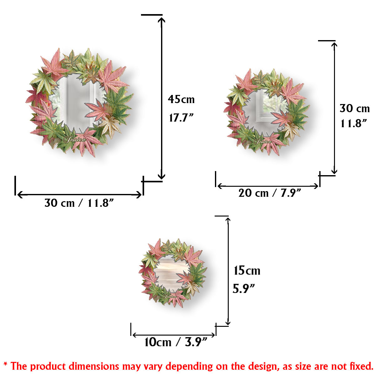 Pink Stoner Chick - Personalized Weed Wall Hanging Mirror