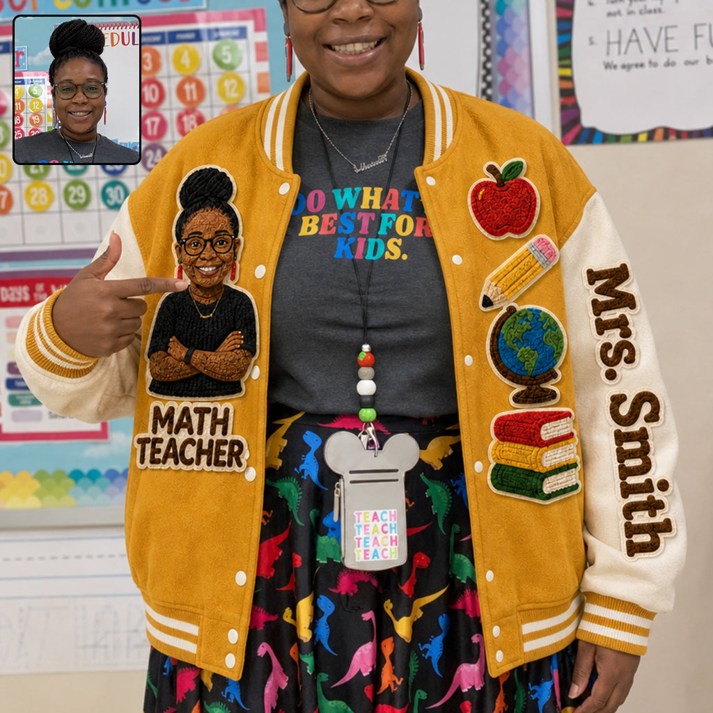 Any Photo Teacher Life - Personalized Teacher Varsity Jacket