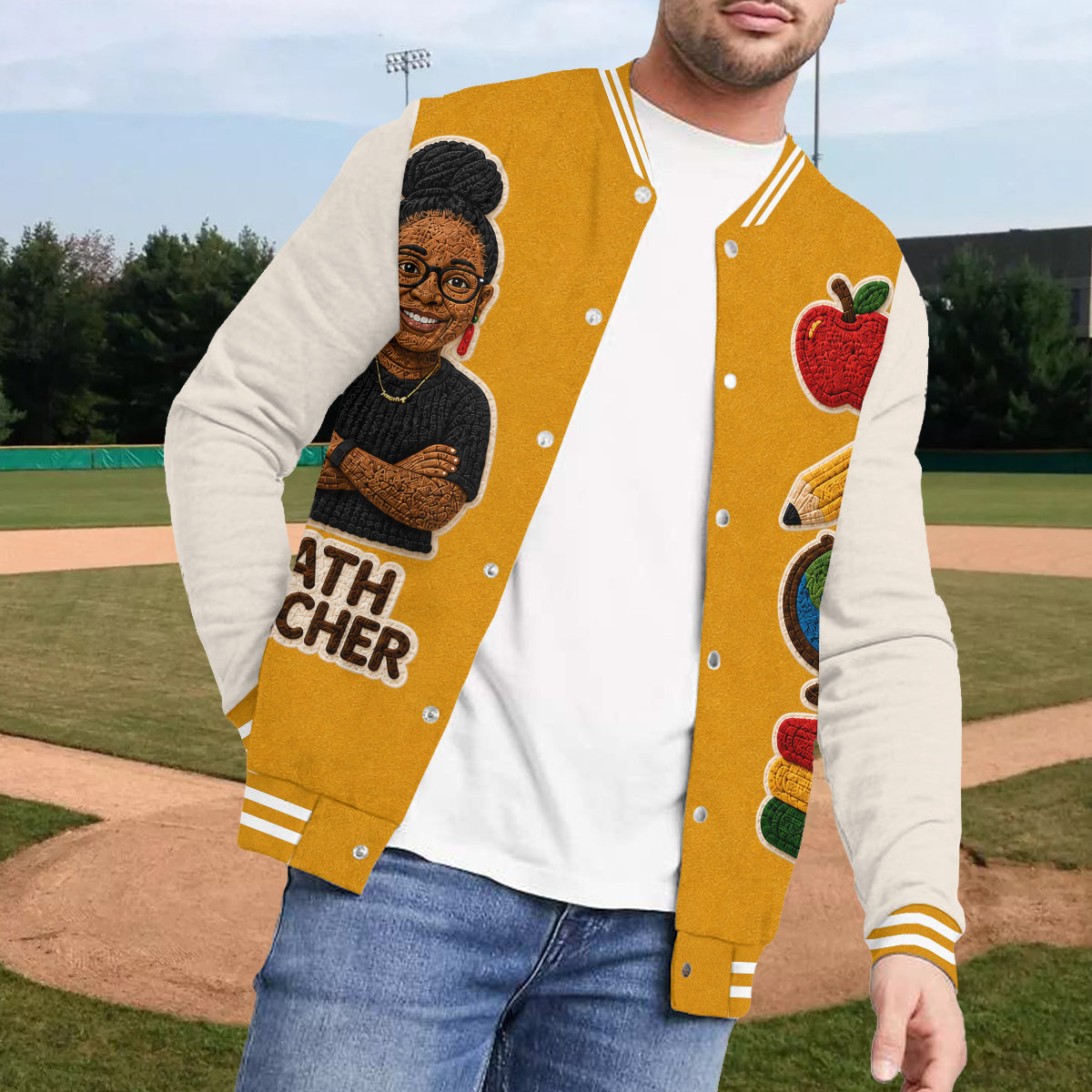 Any Photo Teacher Life - Personalized Teacher Varsity Jacket