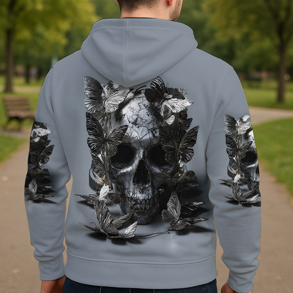 T-shirt personnalisé à motif crâne cool - T-shirt à motif crâne intégral