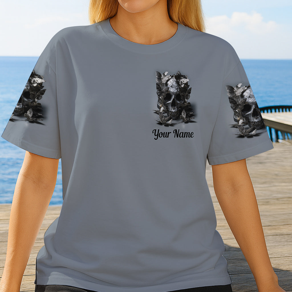 T-shirt personnalisé à motif crâne cool - T-shirt à motif crâne intégral