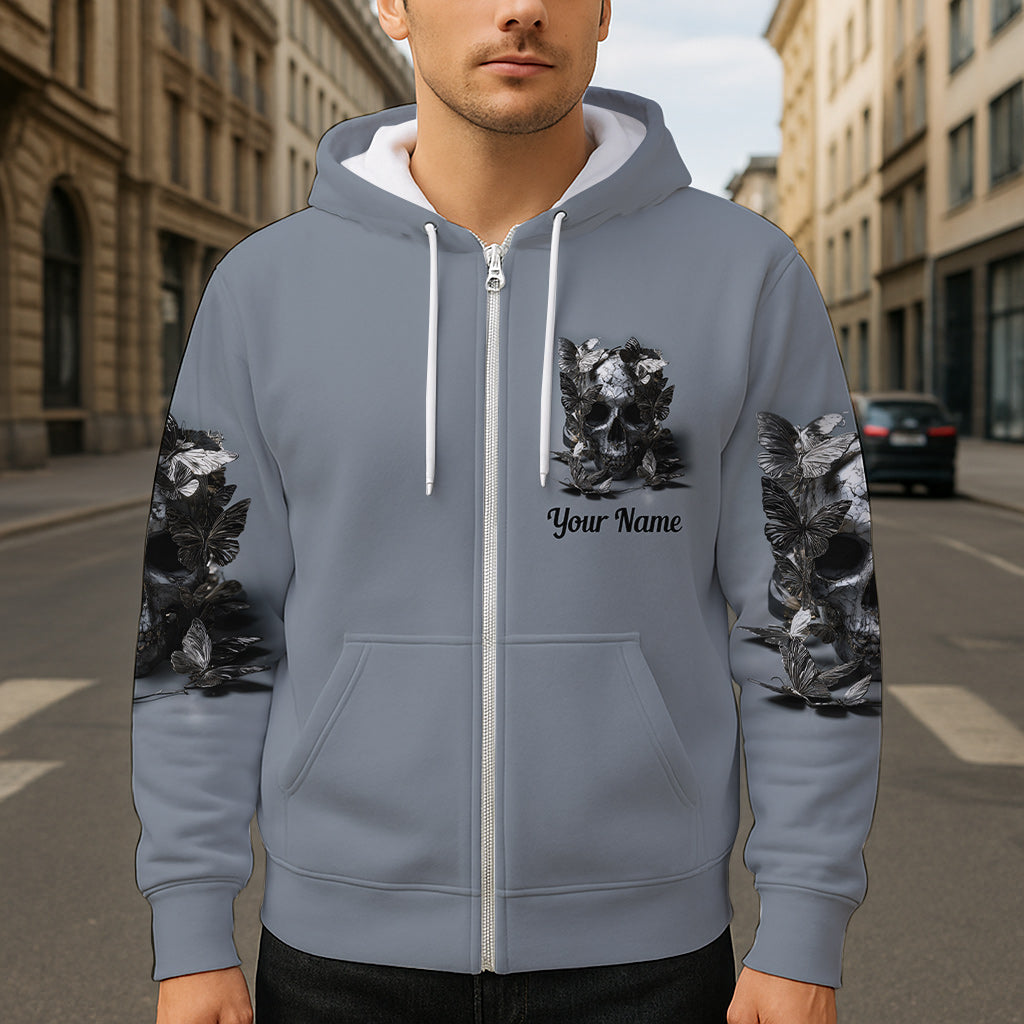 T-shirt personnalisé à motif crâne cool - T-shirt à motif crâne intégral