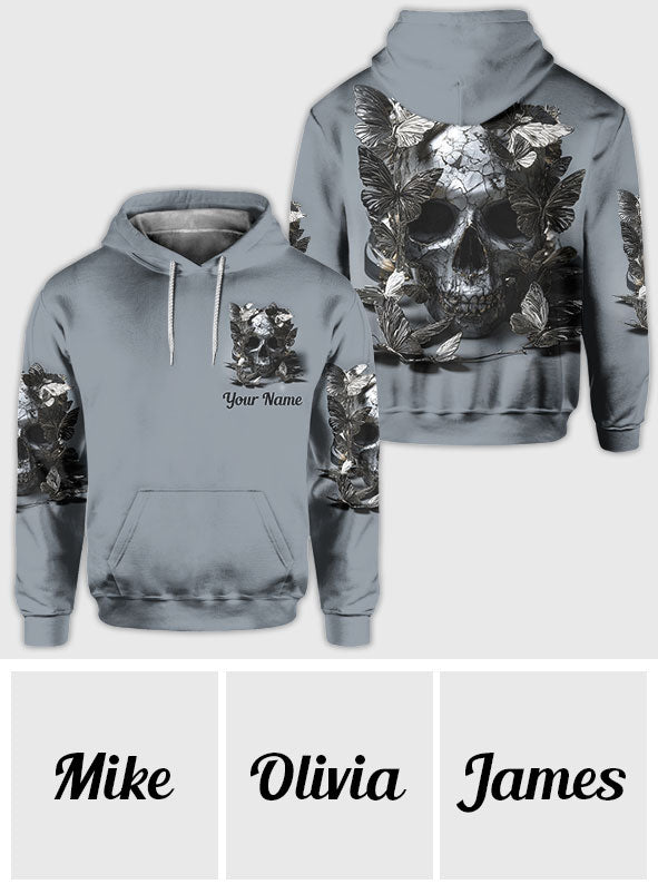 T-shirt personnalisé à motif crâne cool - T-shirt à motif crâne intégral