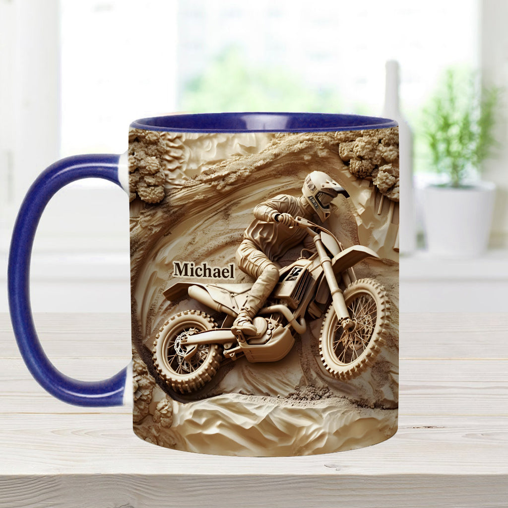 Mug personnalisé à l'effigie de motocross et de ses motifs de motocross