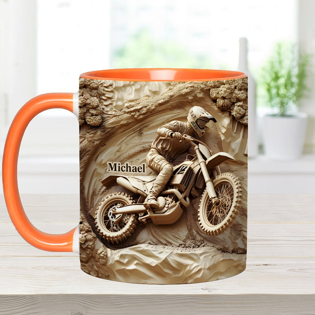 Mug personnalisé à l'effigie de motocross et de ses motifs de motocross