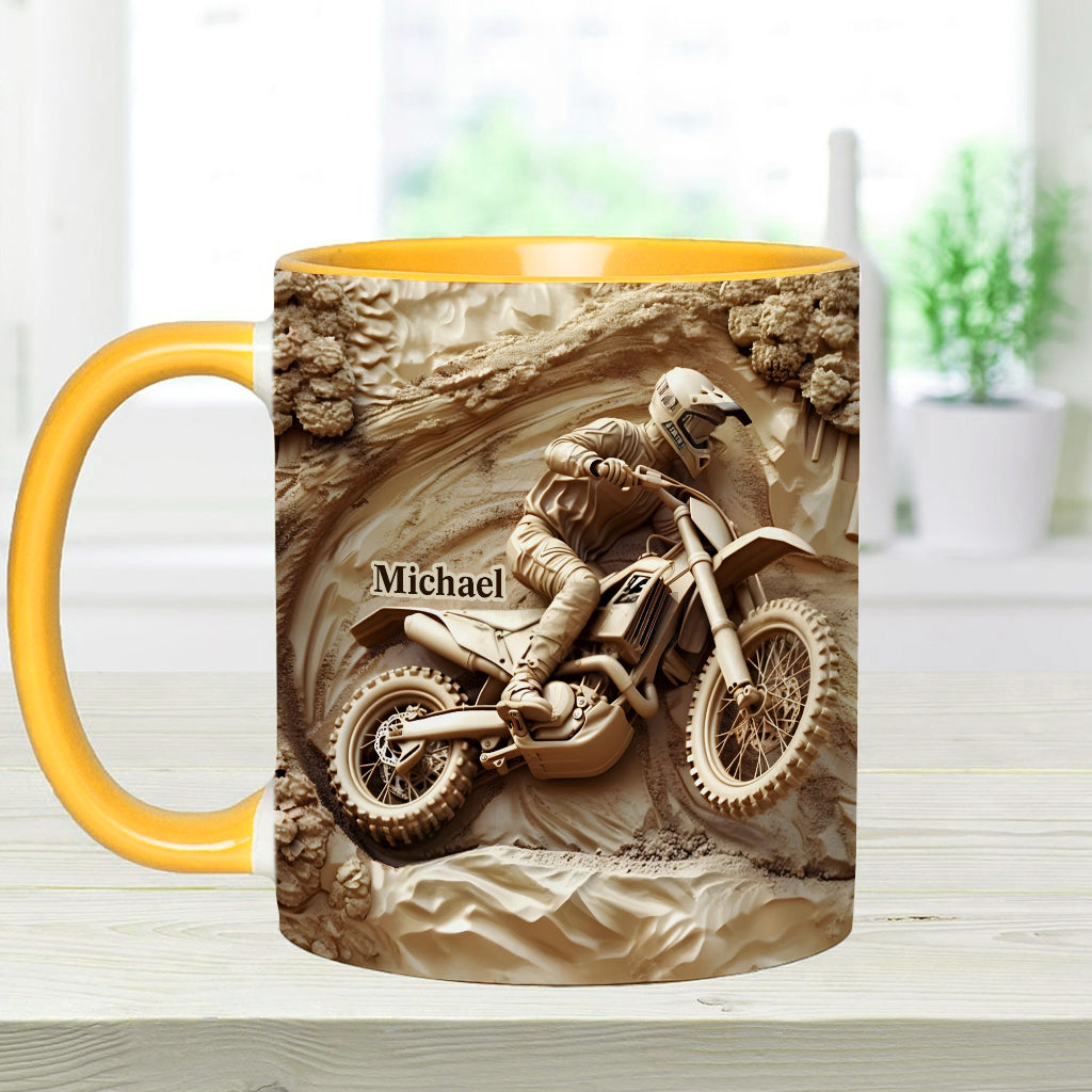 Mug personnalisé à l'effigie de motocross et de ses motifs de motocross