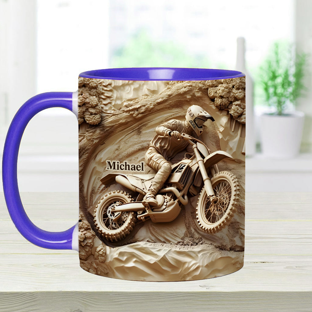 Mug personnalisé à l'effigie de motocross et de ses motifs de motocross