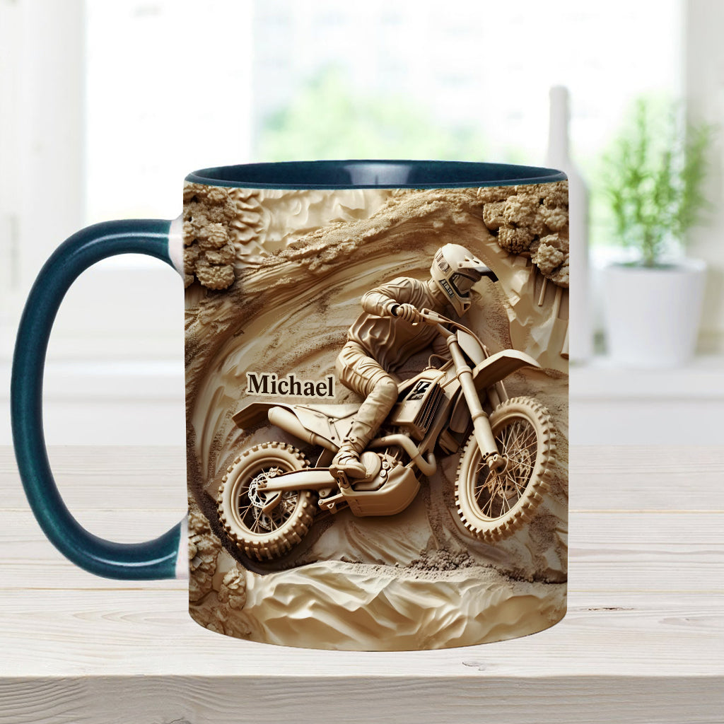 Mug personnalisé à l'effigie de motocross et de ses motifs de motocross