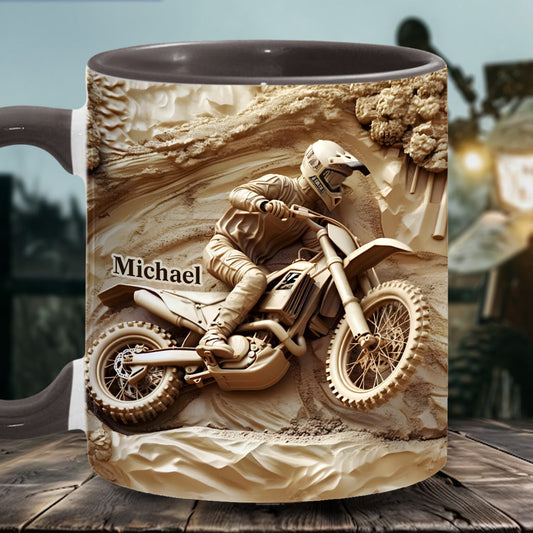 Mug personnalisé à l'effigie de motocross et de ses motifs de motocross