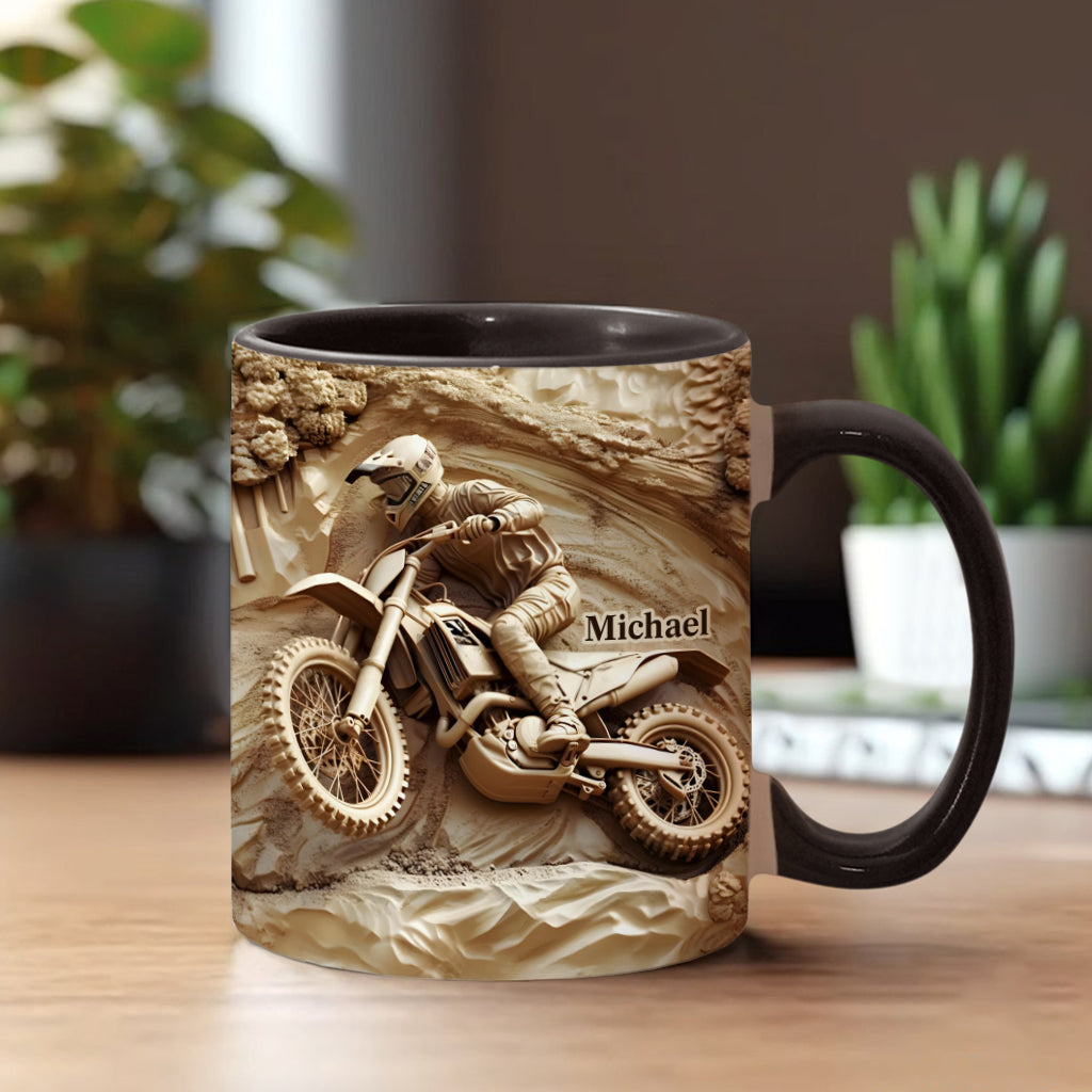 Mug personnalisé à l'effigie de motocross et de ses motifs de motocross