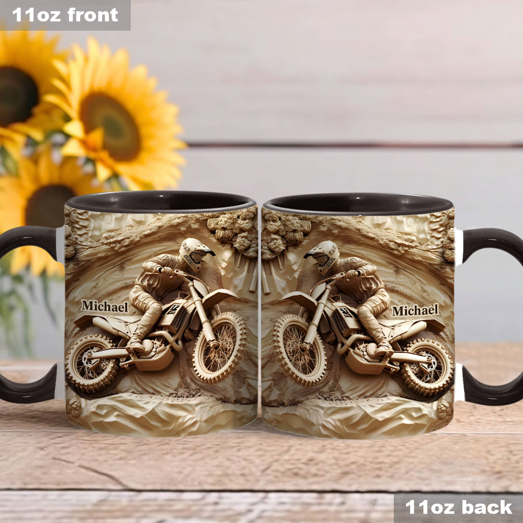 Mug personnalisé à l'effigie de motocross et de ses motifs de motocross