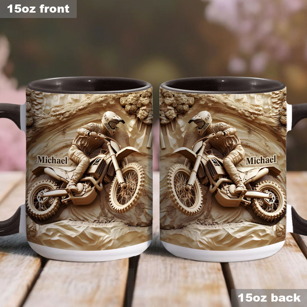 Mug personnalisé à l'effigie de motocross et de ses motifs de motocross