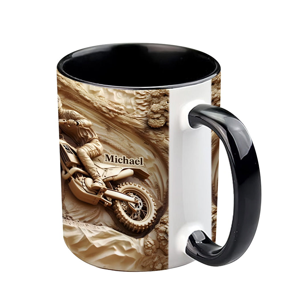 Mug personnalisé à l'effigie de motocross et de ses motifs de motocross