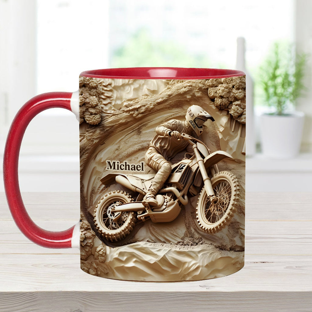 Mug personnalisé à l'effigie de motocross et de ses motifs de motocross