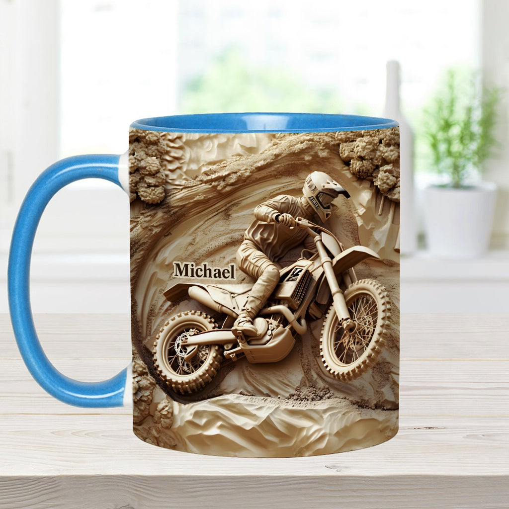 Mug personnalisé à l'effigie de motocross et de ses motifs de motocross