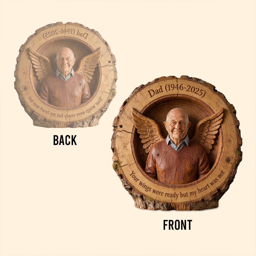 Your Wings Were Ready - Personalized Memorial Custom Shaped Acrylic Plaque