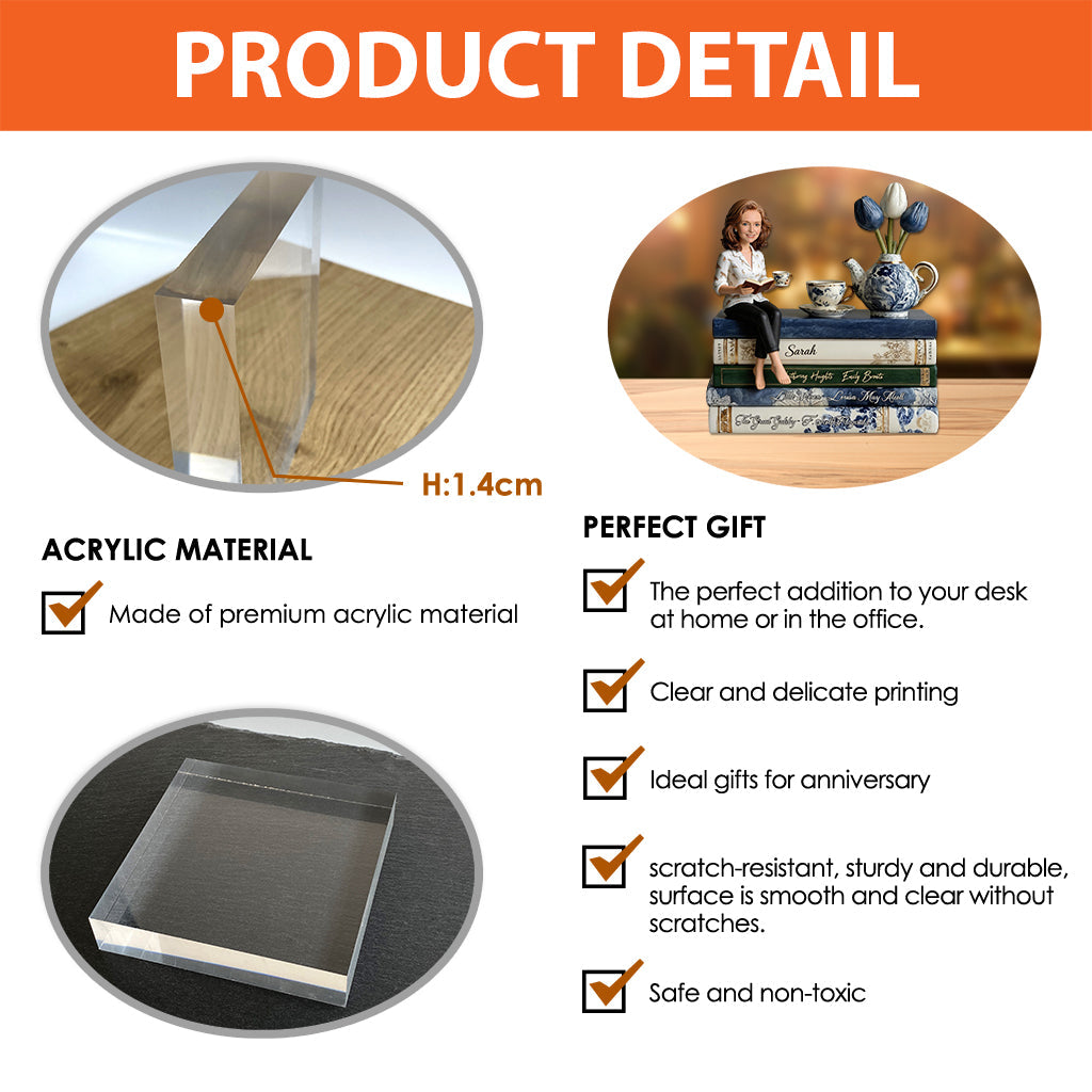 Custom Any Photo - Personalized Book Custom Shaped Acrylic Plaque