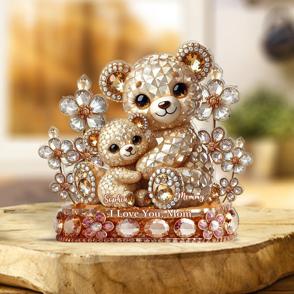 I Love You - Personalized Mother Custom Shaped Acrylic Plaque