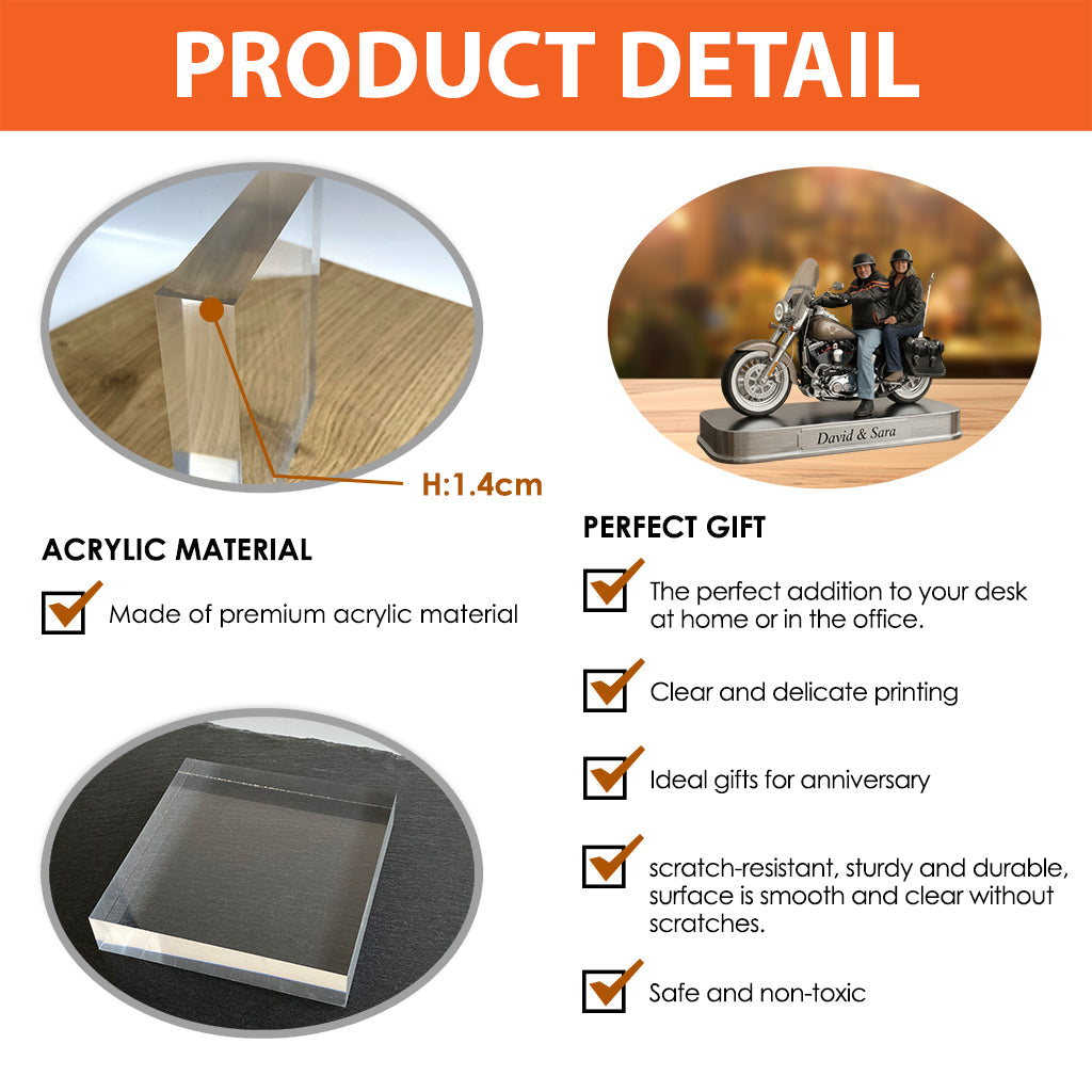 Plaque acrylique personnalisée à partir de n'importe quelle photo - Plaque en acrylique personnalisée pour motards.
