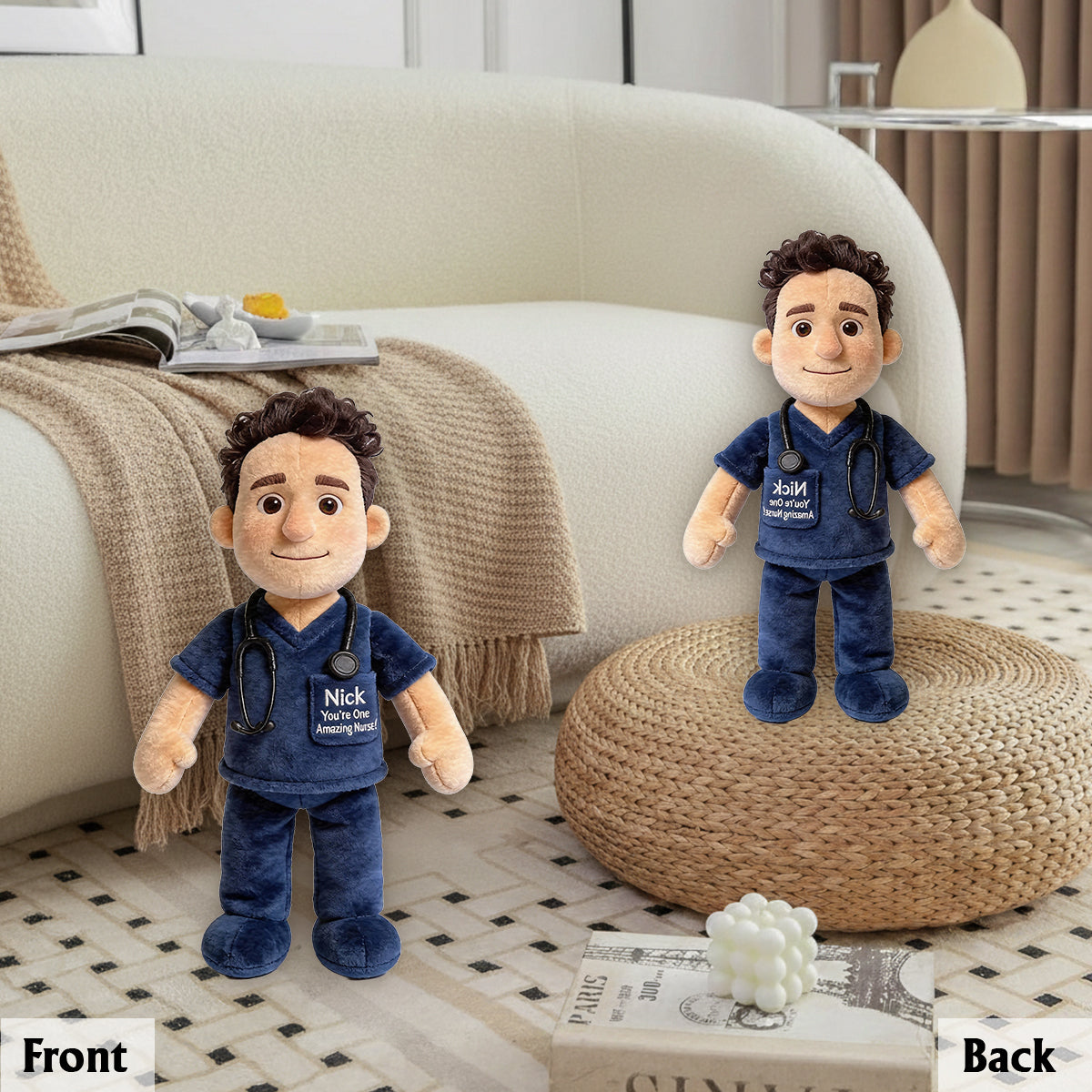 You Are Doing A Great Job - Personalized Nurse Premium Faux Fur Pillow