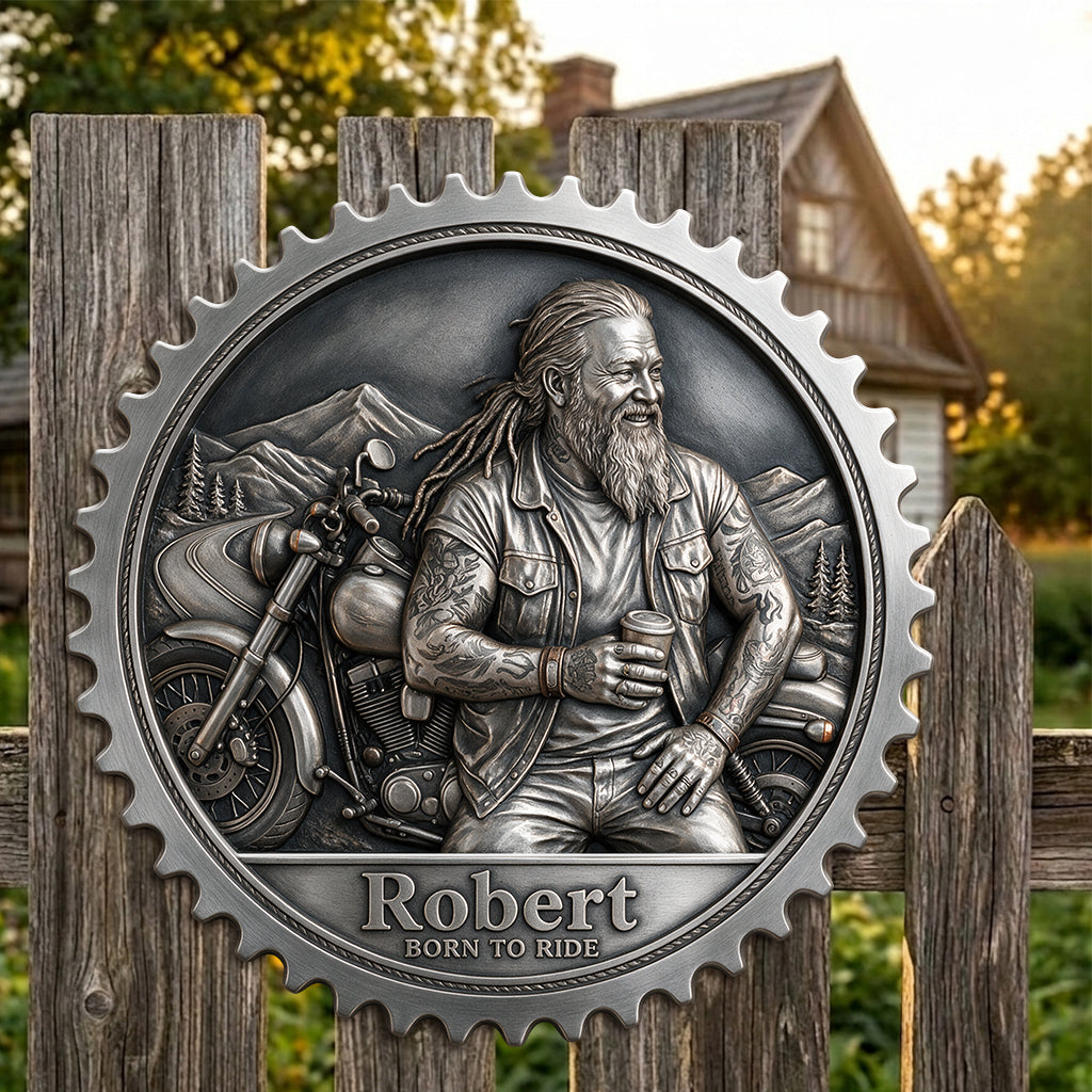 Born To Ride - Personalized Biker 3D Printed Cut Metal Sign