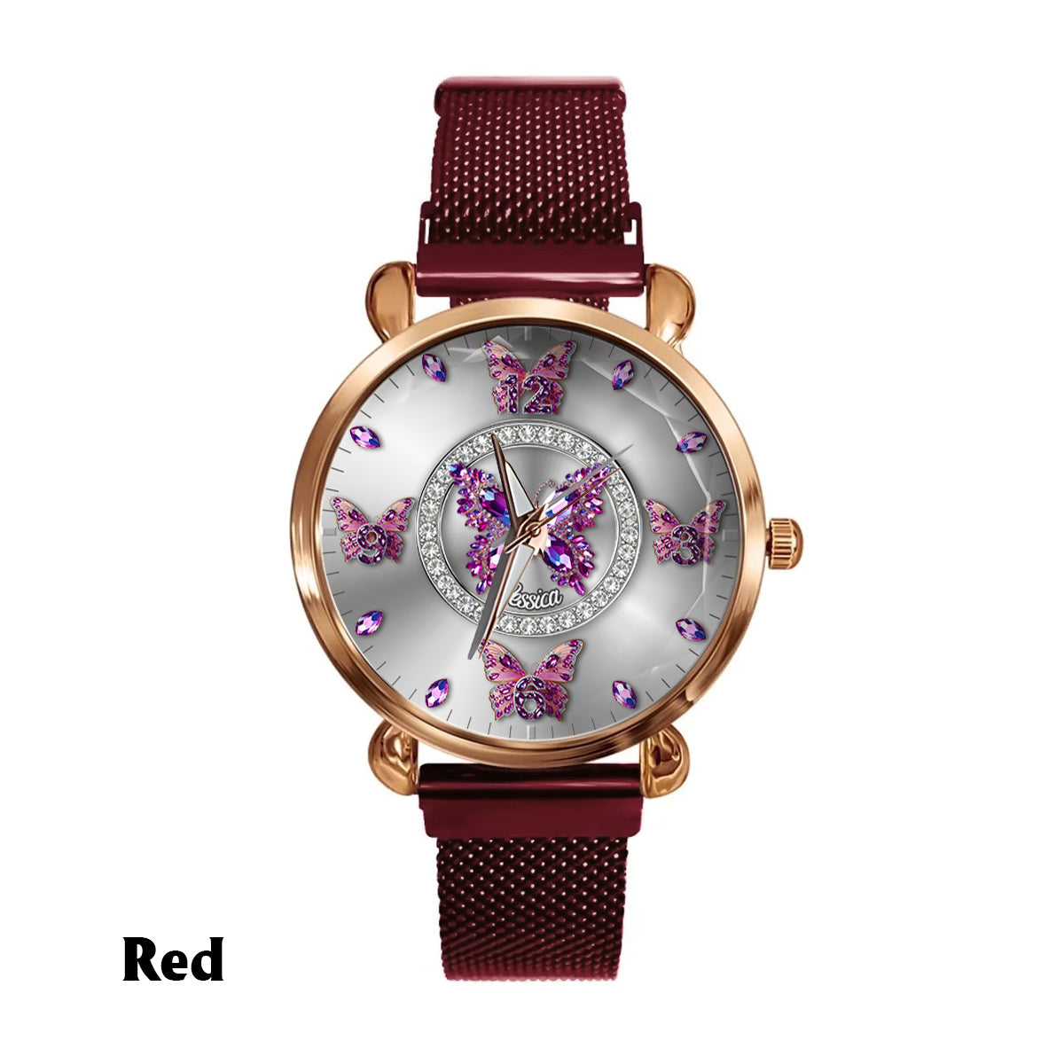Beautiful Butterflies - Personalized Butterfly Women Hand Watch