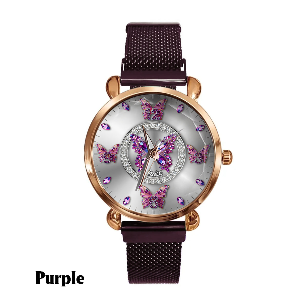 Beautiful Butterflies - Personalized Butterfly Women Hand Watch