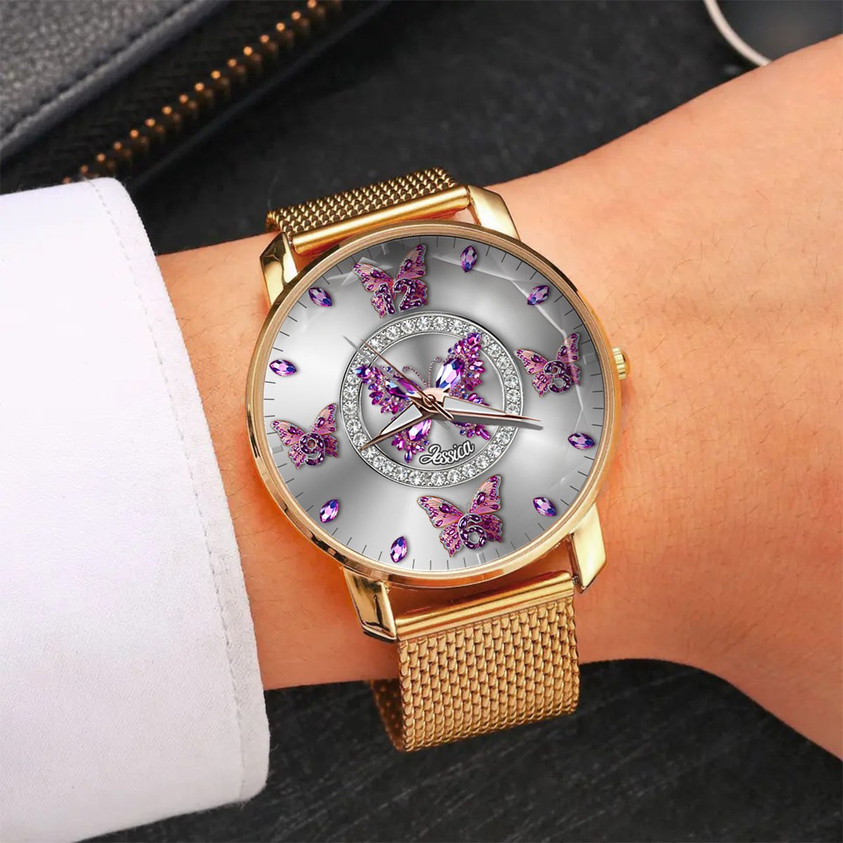 Beautiful Butterflies - Personalized Butterfly Women Hand Watch