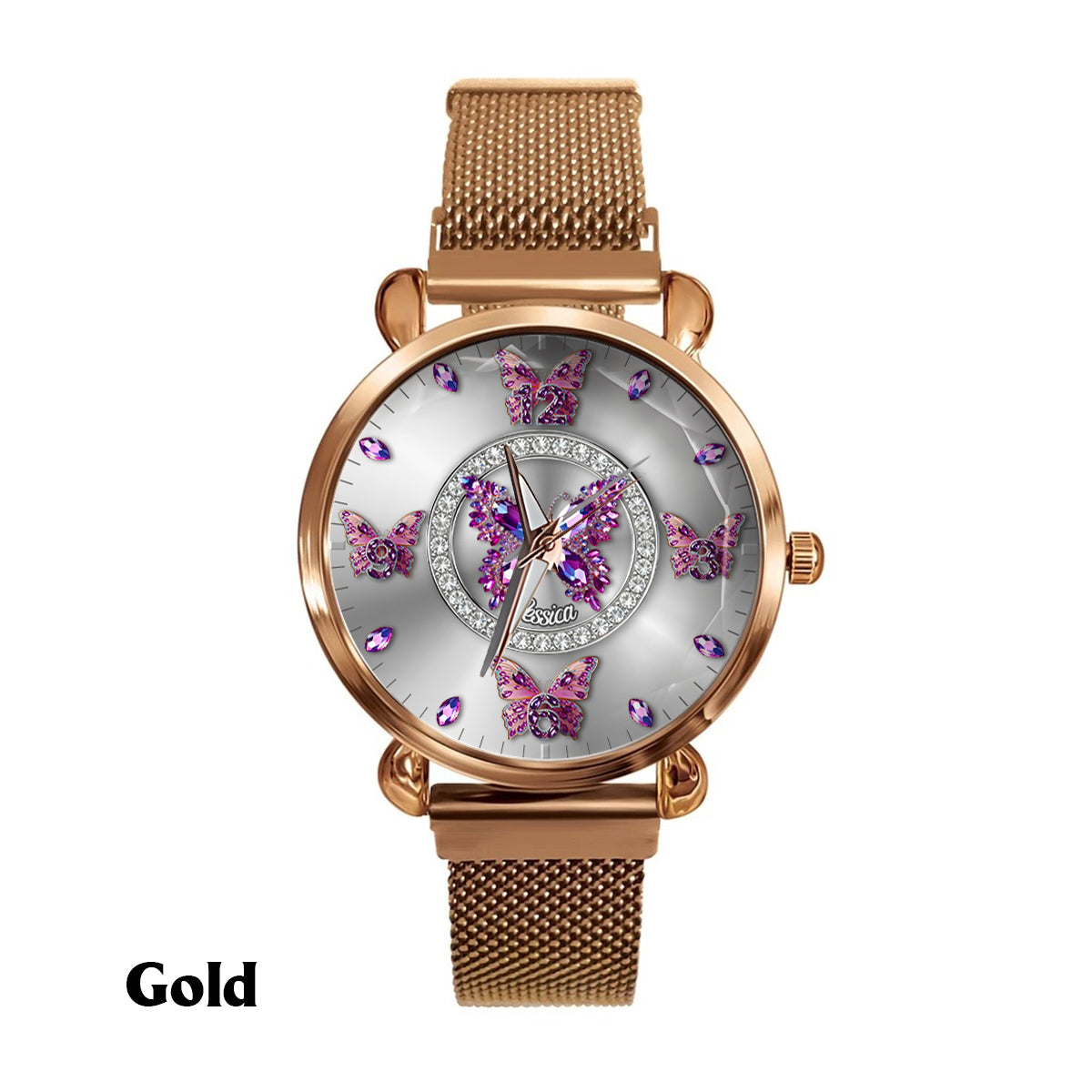 Beautiful Butterflies - Personalized Butterfly Women Hand Watch