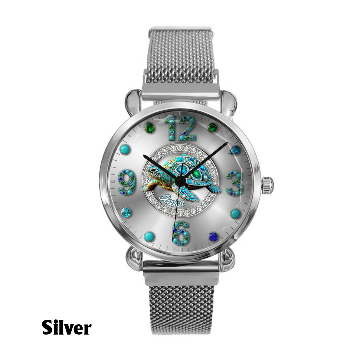 Montre-bracelet personnalisée pour femme Love Turtle - Tortue