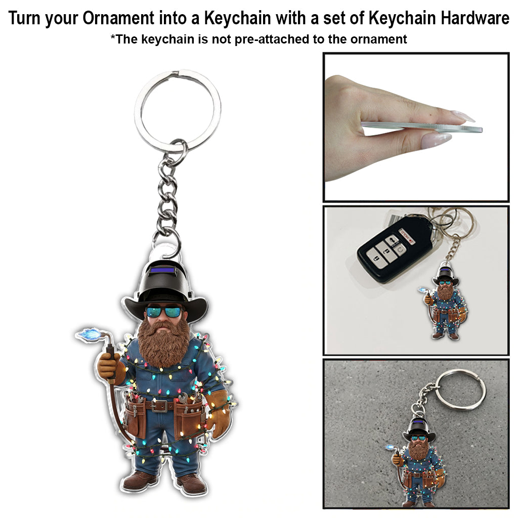 Funny Welder Custom Ornament From Photo - Personalized Welder Ornament