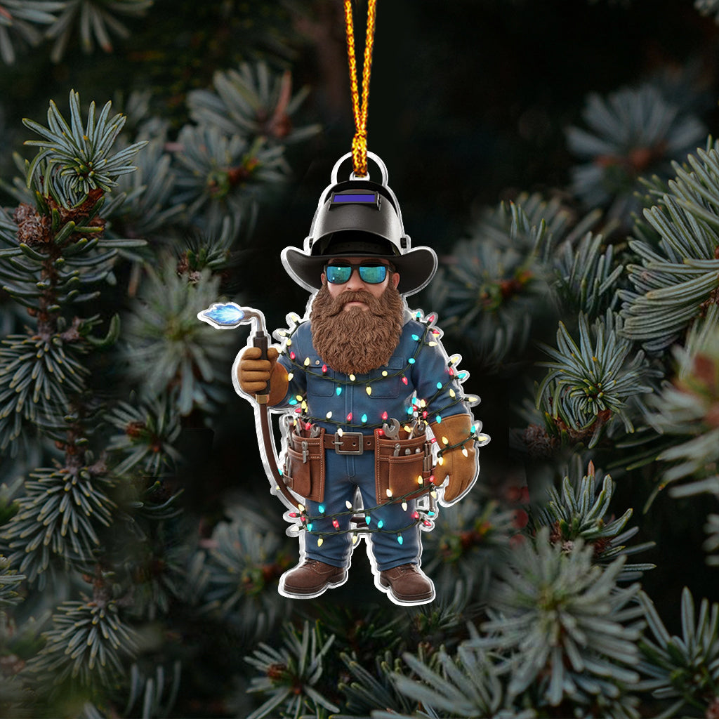 Funny Welder Custom Ornament From Photo - Personalized Welder Ornament