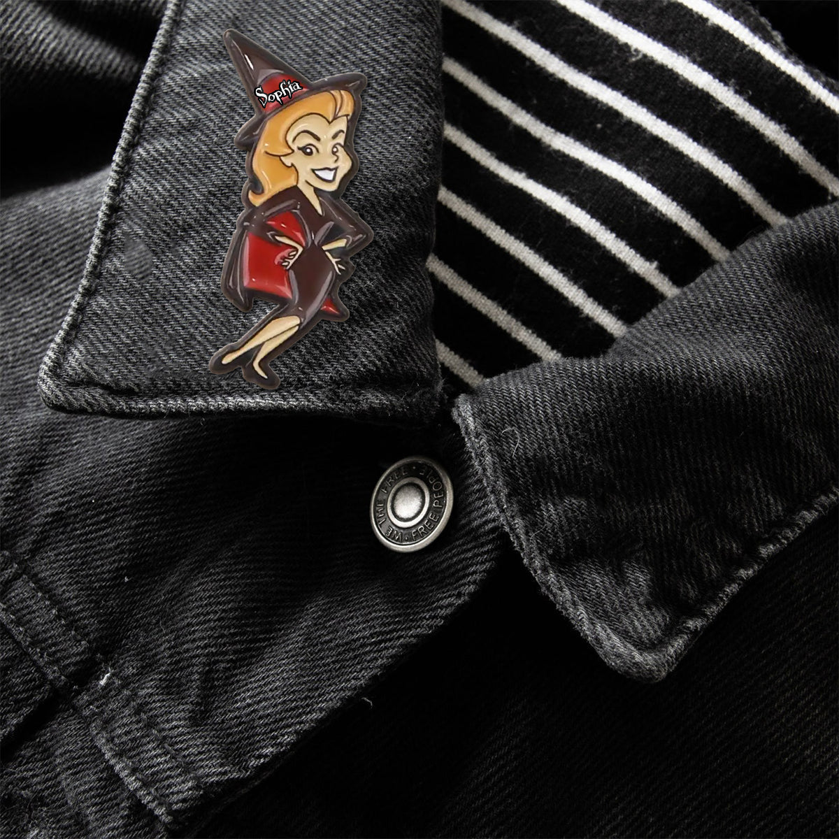 Épinglette de sorcière personnalisée